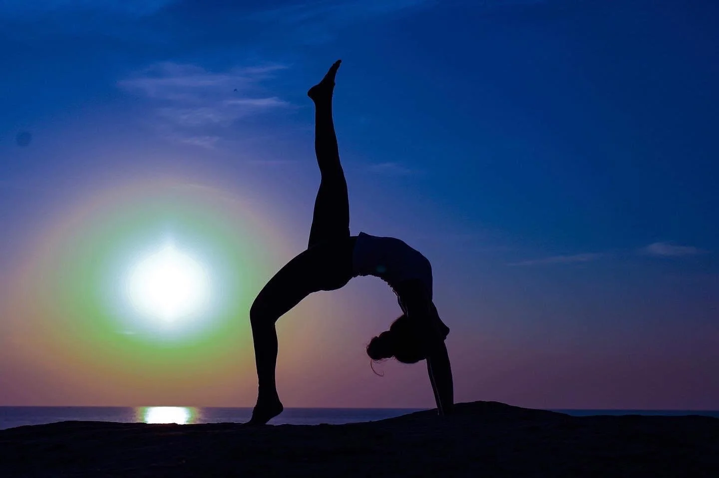 Yoga wheel pose Hua Hin